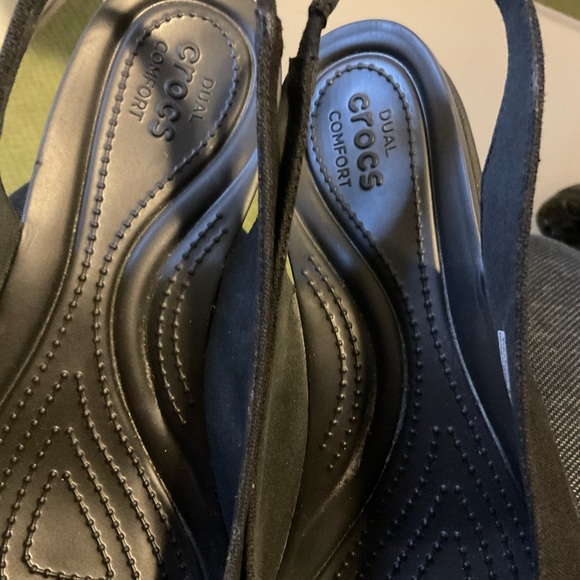 Duel Crocs Comfort sling back 👍 In Black 10W - Picture 6 of 7
